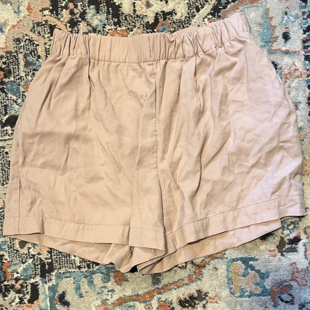 Dynamite High Waist Women's Shorts in Blush Tan